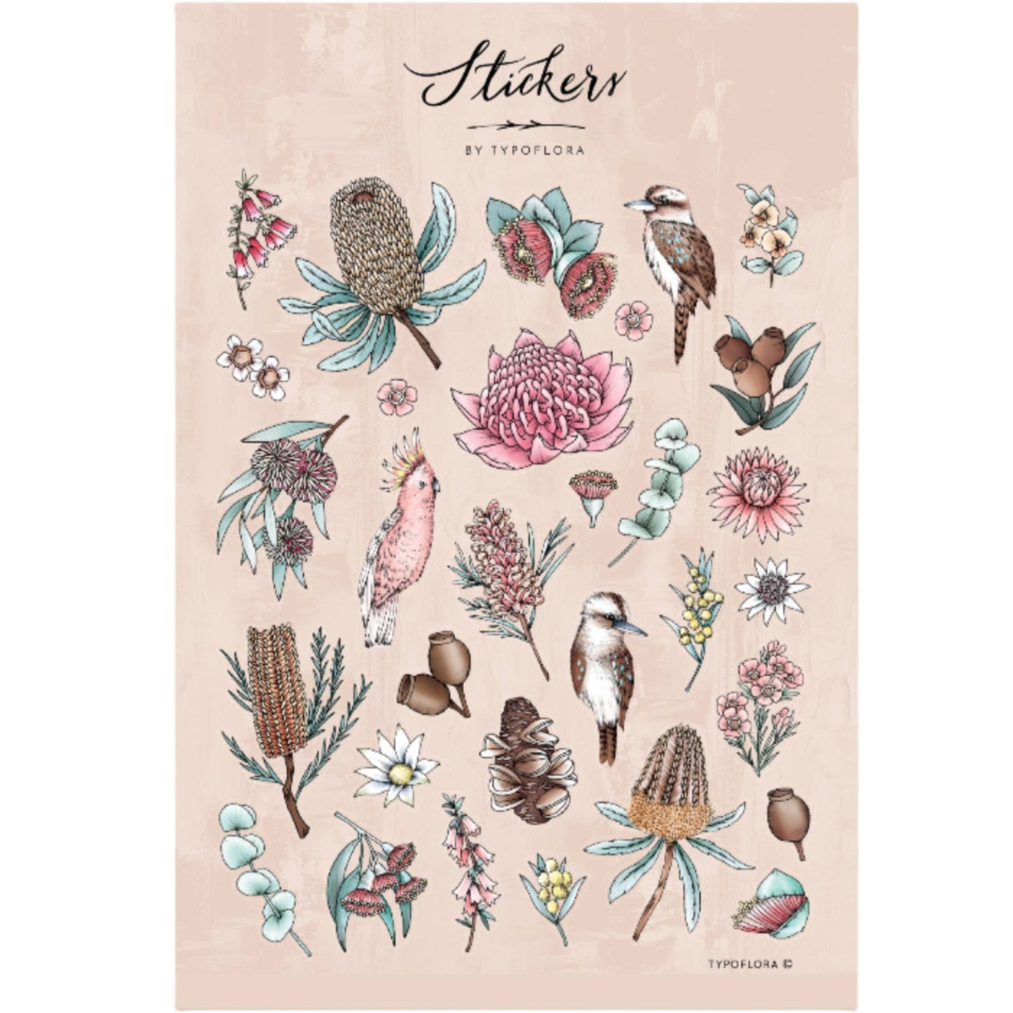 Illustrated Sticker Sheet - Australiana