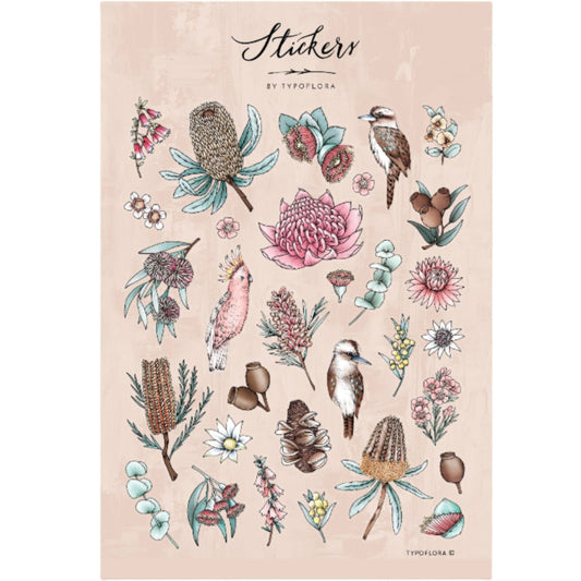 Illustrated Sticker Sheet - Australiana