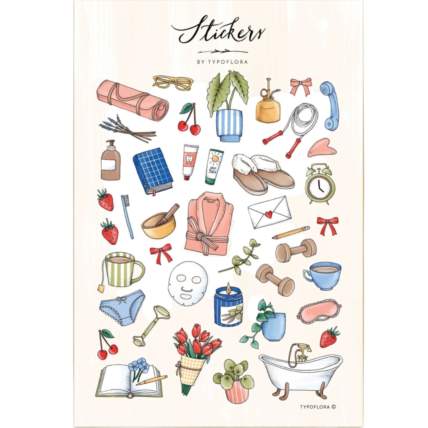 Illustrated Sticker Sheet - Daily Rituals